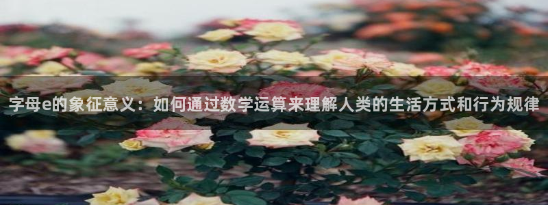 谈球吧体育：字母e的象征意义：如何通过数学运算来理解人类的生活方式和行为规律