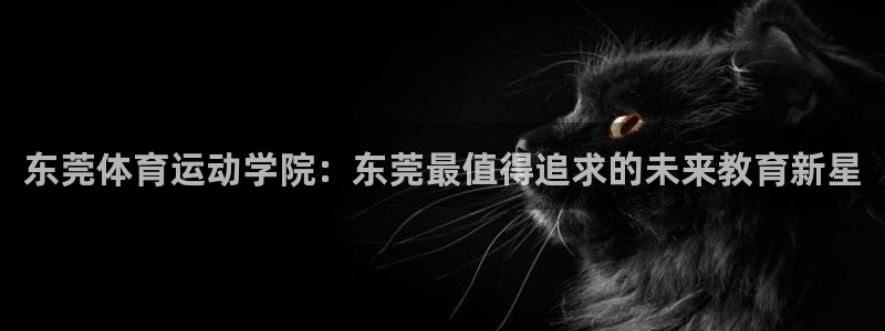 谈球吧：东莞体育运动学院：东莞最值得追求的未来教育新星